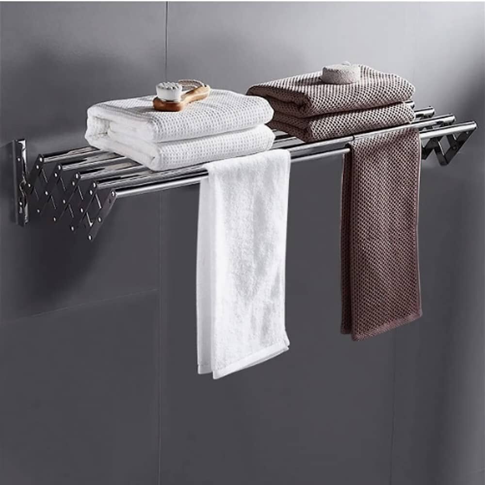 Toallero De Ba&ntilde;o Retr&aacute;ctil De Acero Inoxidable 5 Polos 80cm image number 3.0