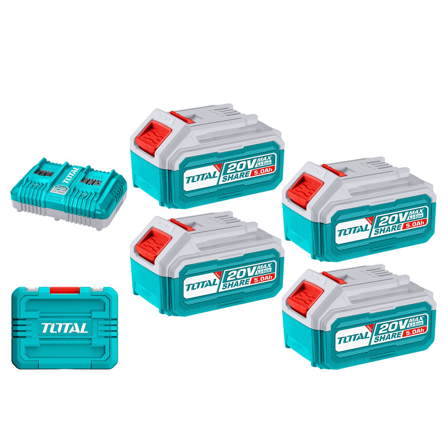 Kit De Baterias Y Cargador 20v 4.0ah 4 Piezas Total image number 0.0