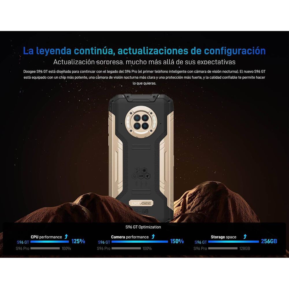 Celular Rugged Doogee S96 Gt Resistente A Golpes, Polvo, Humedad Y Agua / C&aacute;mara Con Visi&oacute;n Nocturna, Graba Videos En 4k image number 8.0