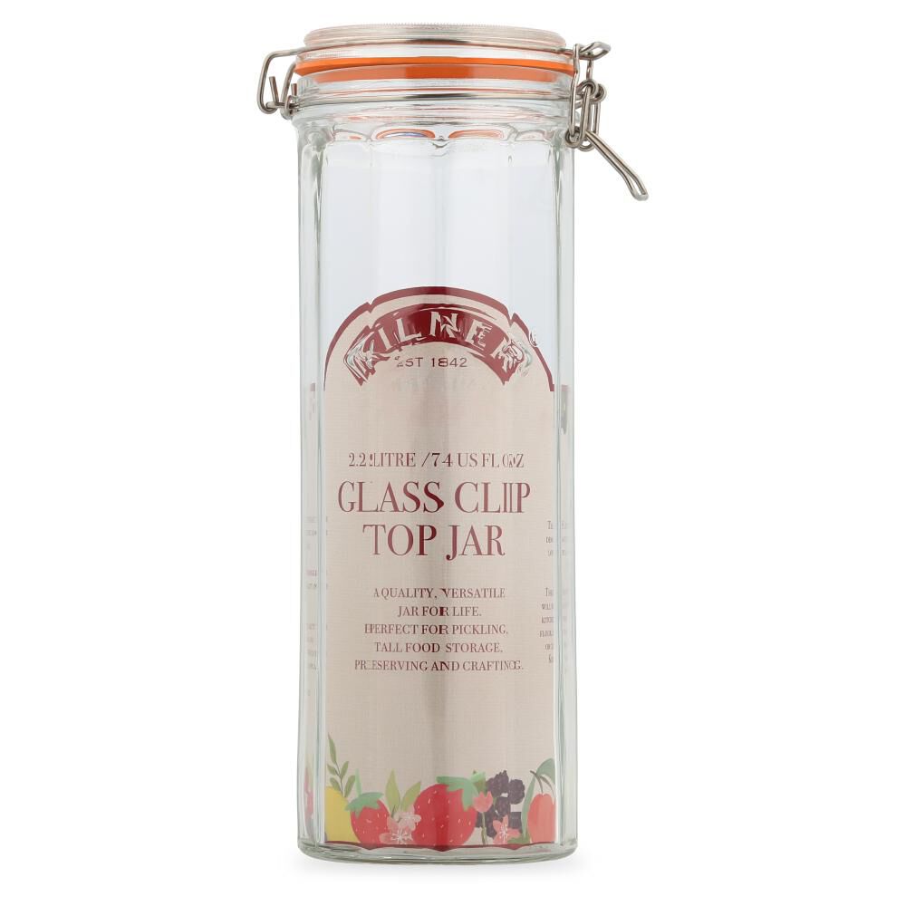 Frasco Conservero Kilner Clip Top Faceteado 2.2 Litros image number 0.0
