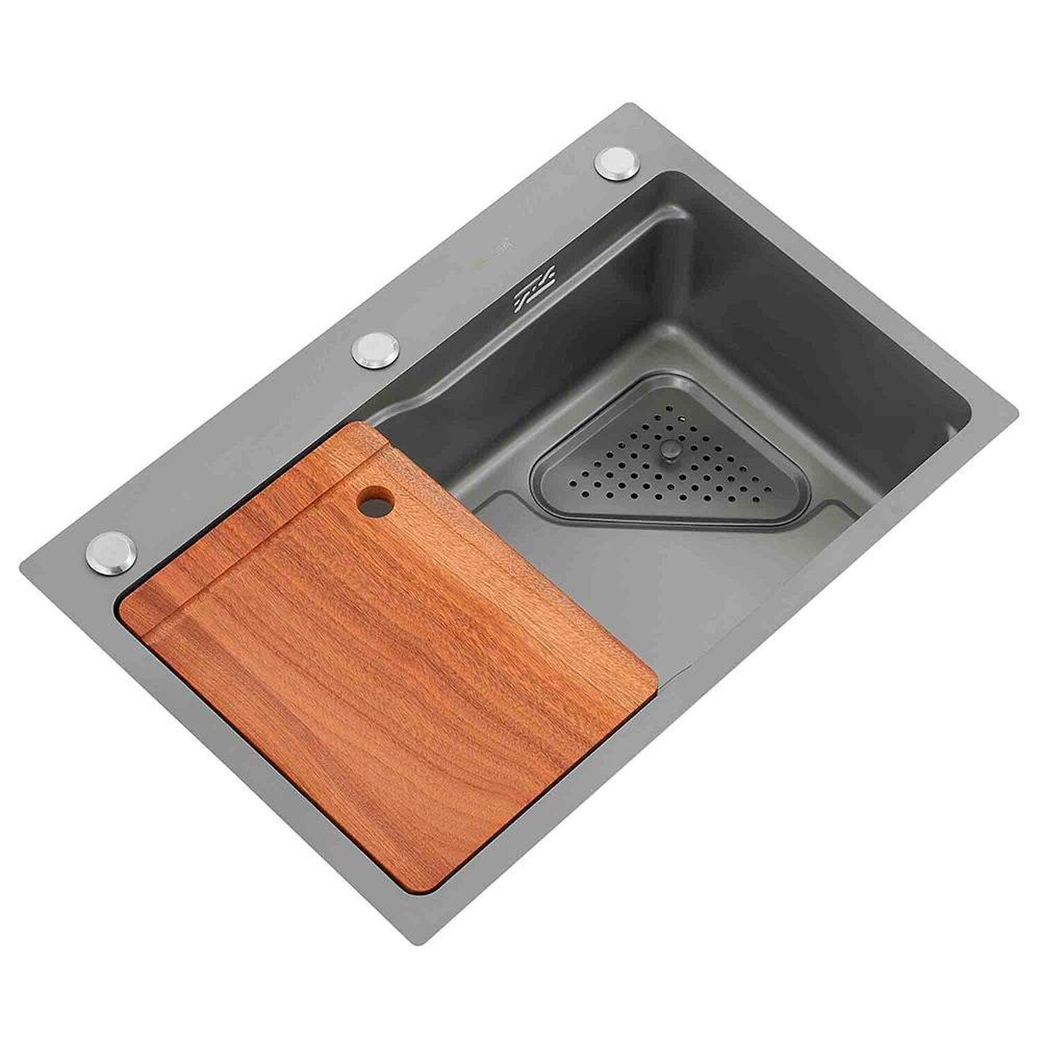 Lavaplatos Deluxe Sobre Cubierta Domsa Mds6845a-grey 68x45x20cm (incluye Accesorios) image number 0.0