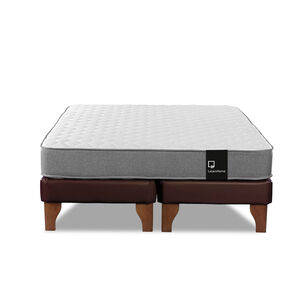 Cama Europea Zen Best Tela Pu Chocolate 2 Plazas