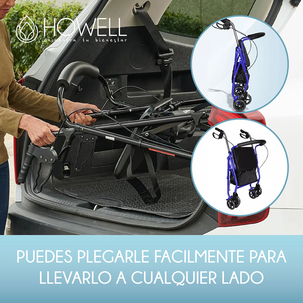Burrito Ortopedico Andador Howell 4 Ruedas Freno Y Asiento image number 7.0