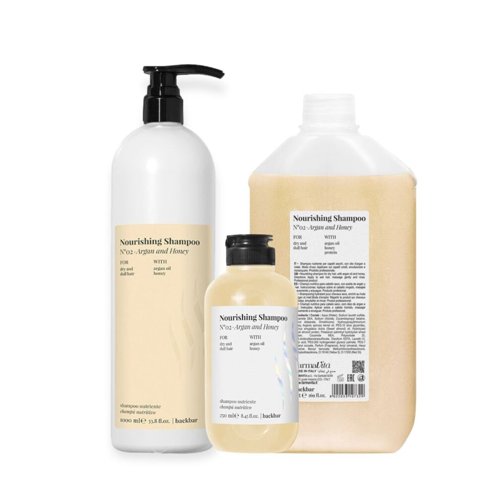Farmavita Nourishing Shampoo Nro 02 Argan Y Miel 5000 Ml image number 2.0