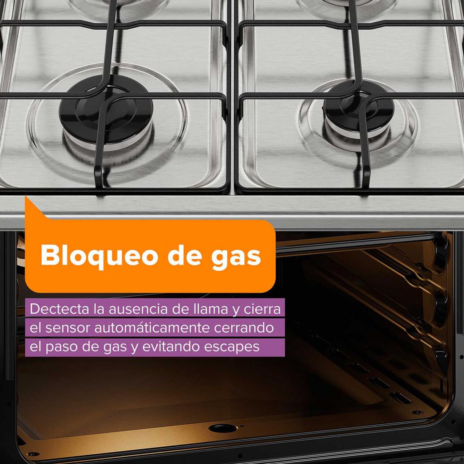 Cocina A Gas Mademsa Fm4psc 4 Quemadores image number 6.0