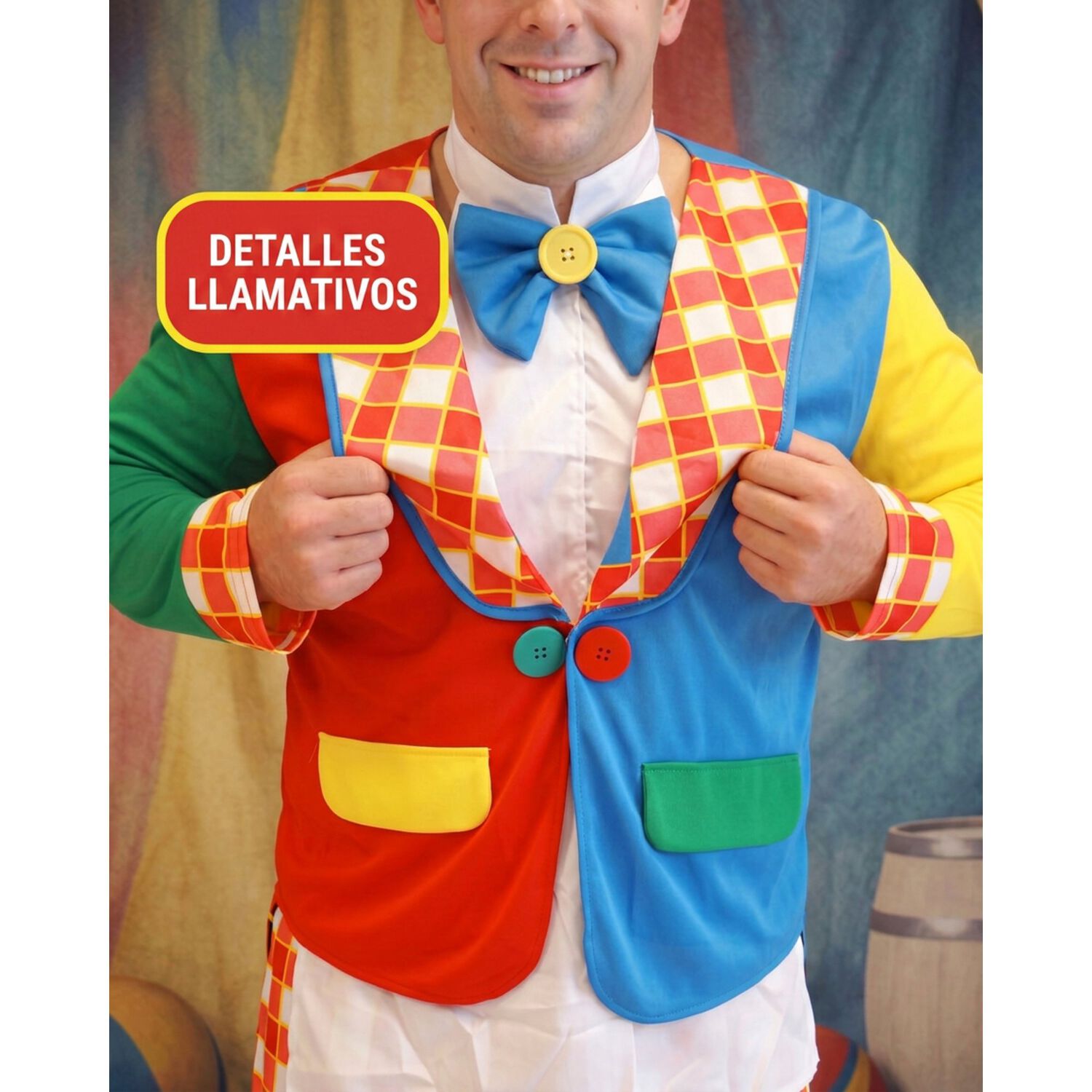 Disfraz Cosplay Payaso Bufon Adulto image number 1.0