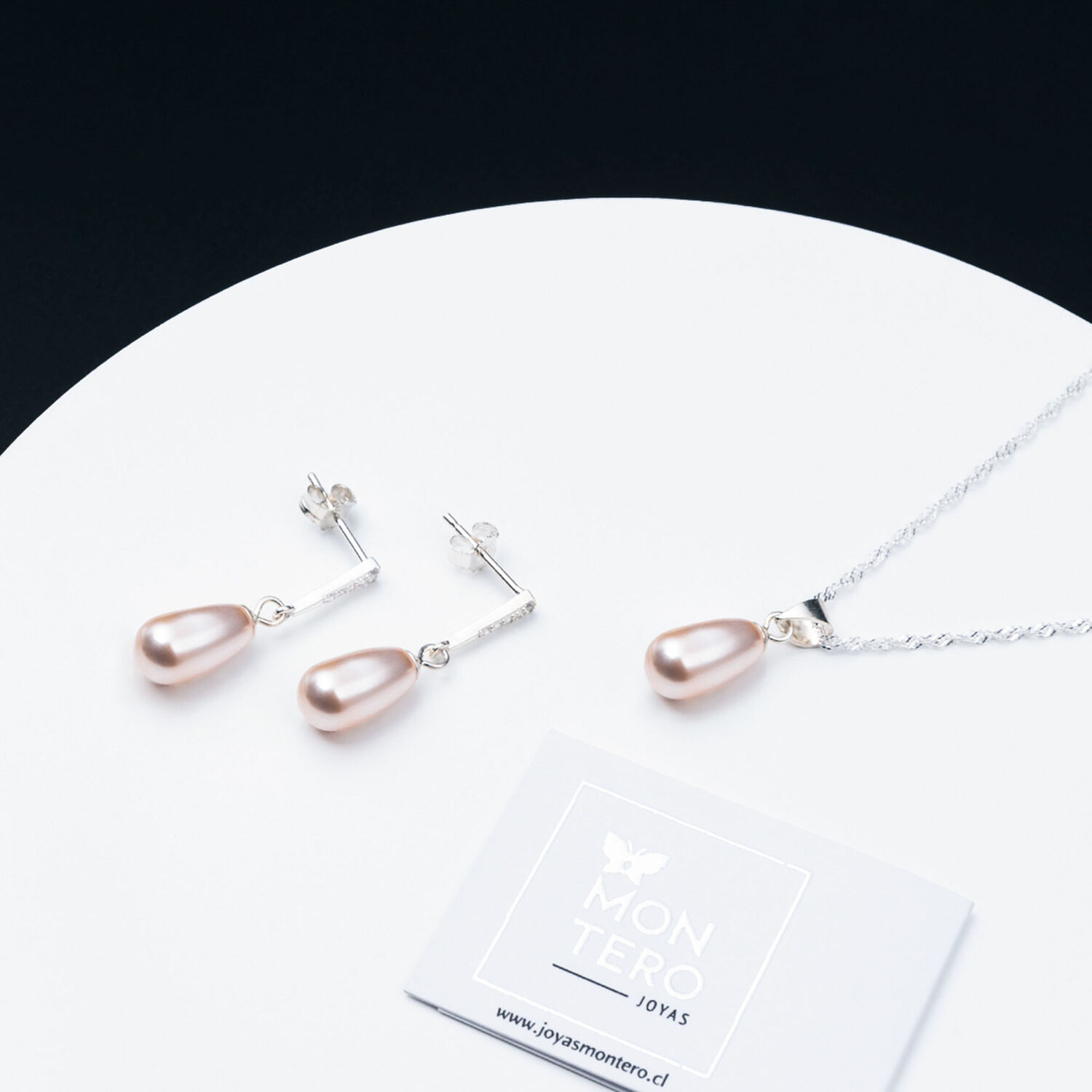 Conjunto Marsella Perlas Organicas Peach image number 1.0
