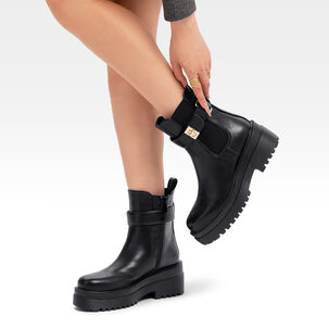 Botin Casual Mujer Eco Cuero Vintage Plataforma Weide Rq81