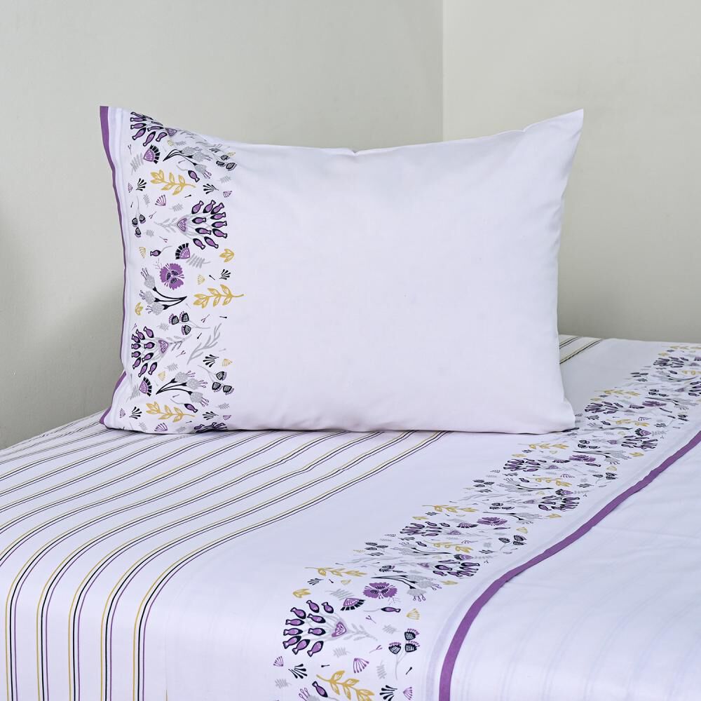 Juego De S&aacute;banas American Family Adel Gris / 1.5 Plazas / 144 Hilos image number 0.0