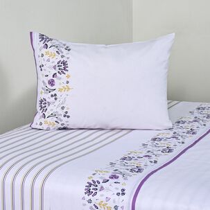 Juego De S&aacute;banas American Family Adel Gris / 1.5 Plazas / 144 Hilos