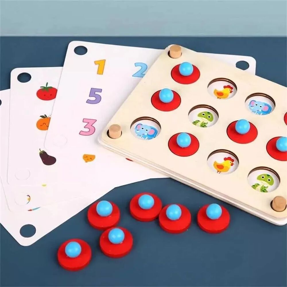 Juego Memorice De Madera Montessori Tarjetas Intercambiables image number 5.0