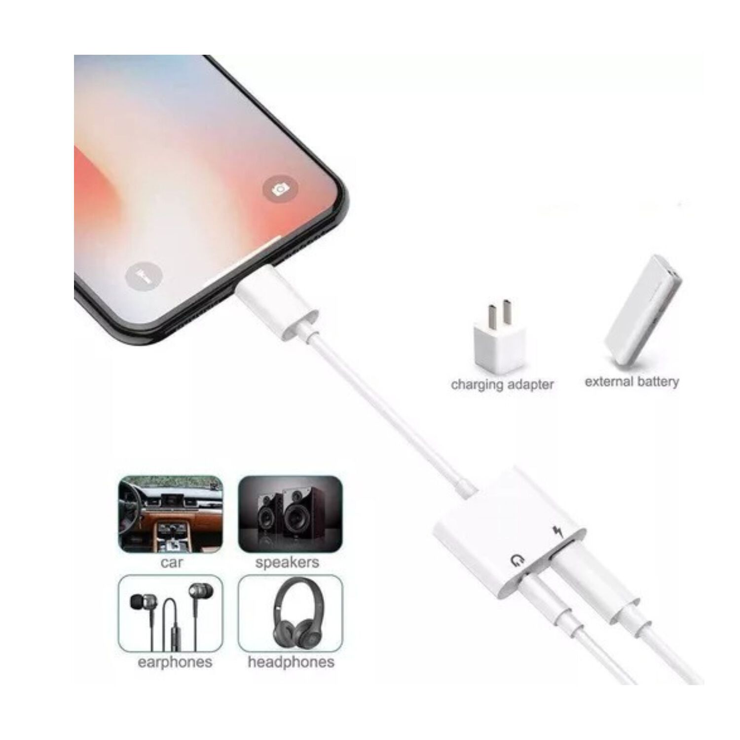 Adaptador Compatible Iphone Lightning 3.5mm Aux Headphone image number 4.0