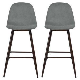Pack 2 Pisos De Bar Con Patas De Metal Gris