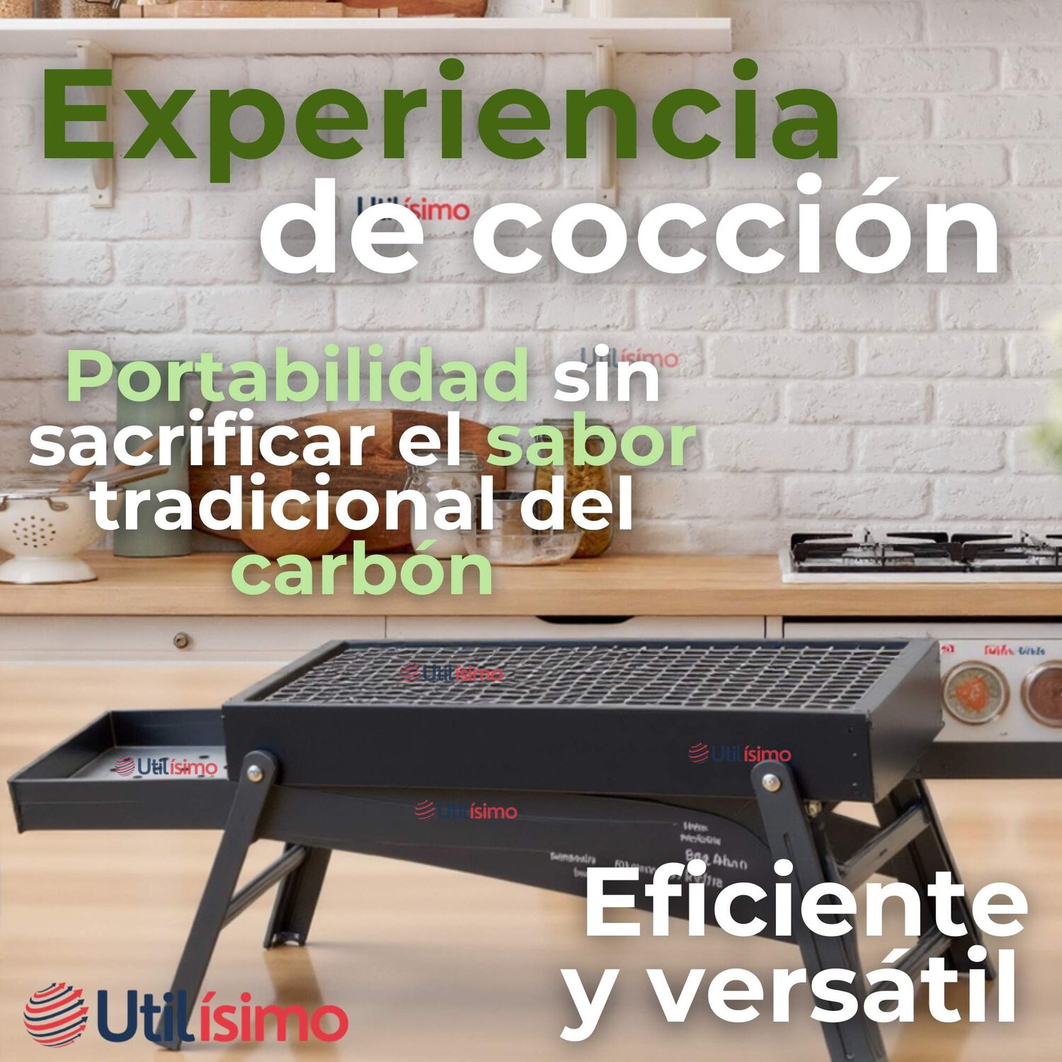 Mini Parrillera De Carb&oacute;n Plegable Port&aacute;til Acero image number 4.0