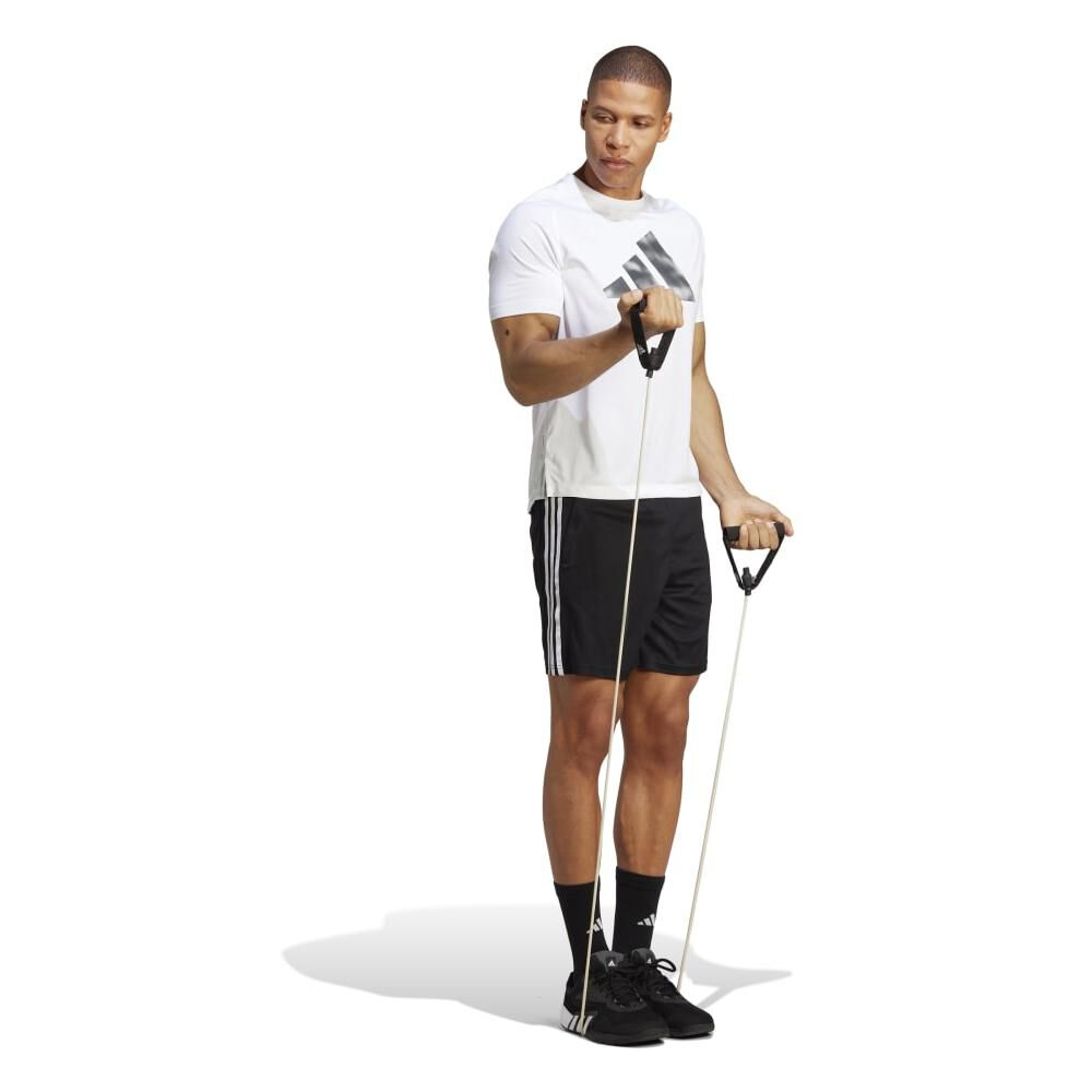 Short Deportivo Hombre 3 Tiras Adidas image number 2.0