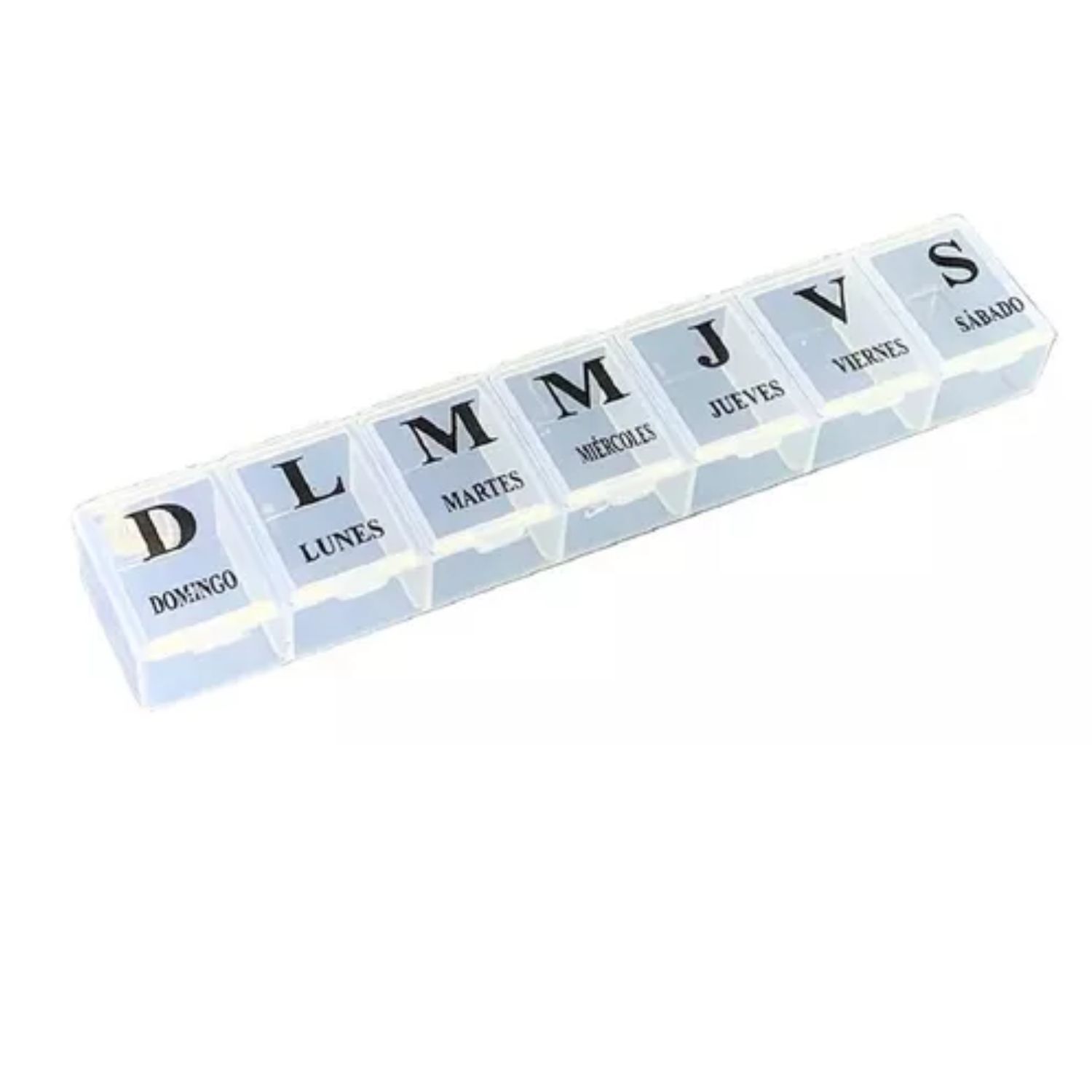 Pastillero Semanal Blanco 15cm Organizador De Medicamentos image number 0.0