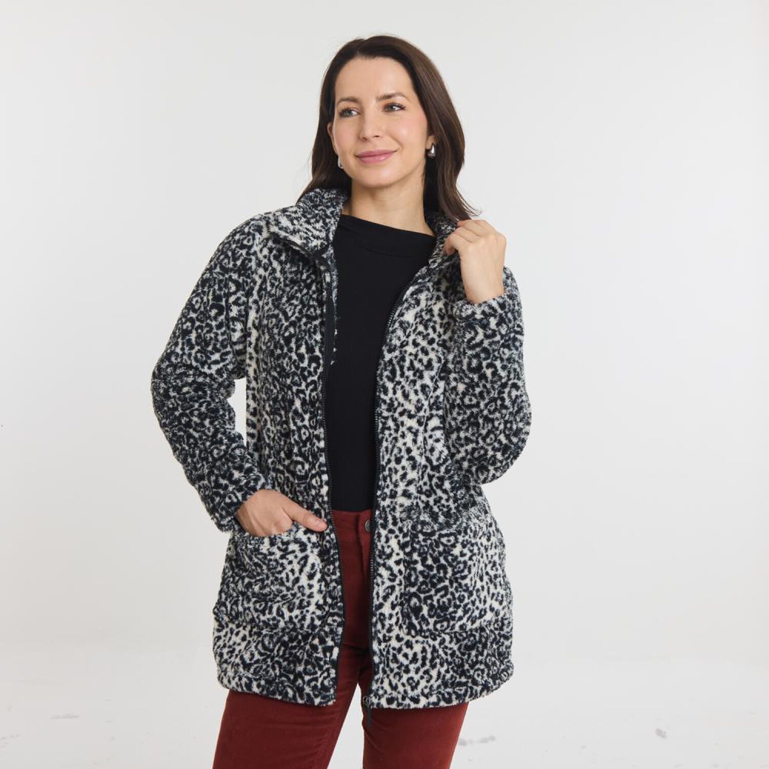 Poler&oacute;n Full Print Polar Fleece Cuello Alto Mujer Geeps image number 0.0