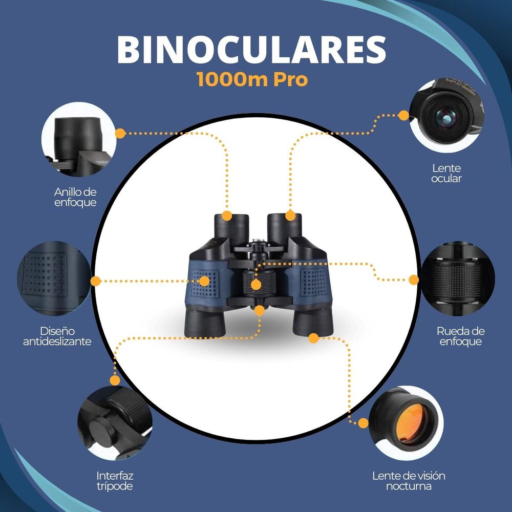Binoculares Profesionales 60x60 Caza Binocular 1000m Pro image number 2.0