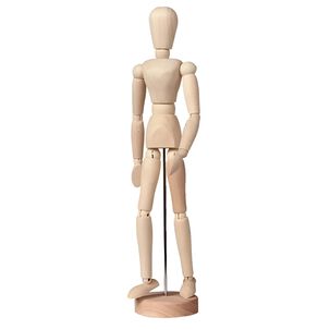 Maniquí Articulado Masculino 30cm De Madera - Ps