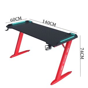 Escritorio Gamer Profesional 140x60x74cm Mesa Con Luces Rgb Escritorio Gamer Profesional 140x60x74cm Mesa Con Luces Rgb