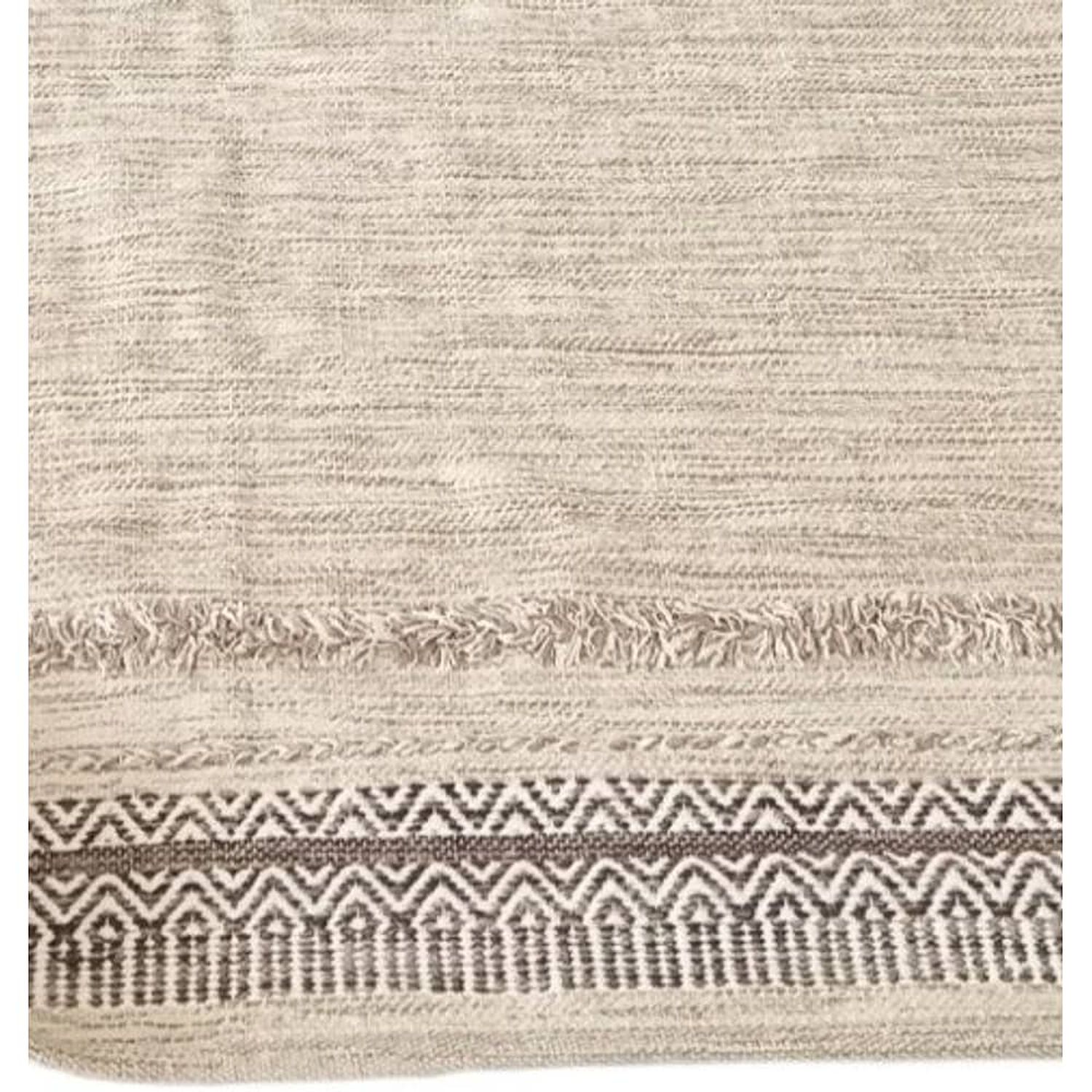 Alfombra Kilim Shaggy Beige Mediana image number 1.0