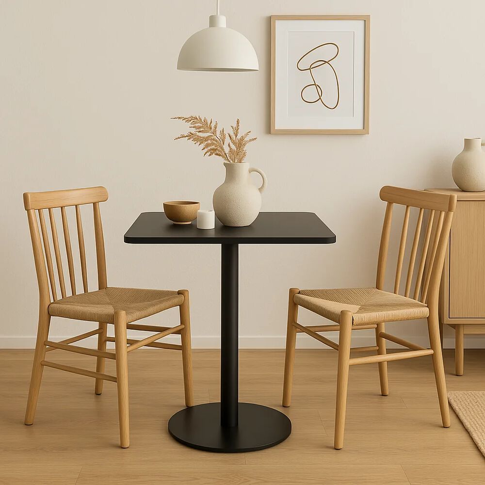 Mesa Restaurant 70x70 Tubo Metal Cubierta Mdf image number 5.0