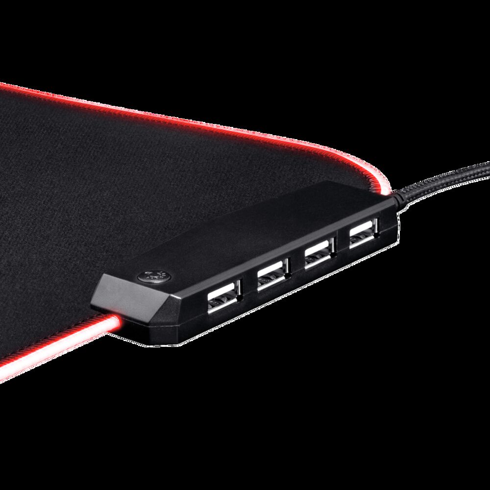Mouse Pad Gamer Trust Glide L Rgb Con Hub Usb 4 Puertos image number 3.0