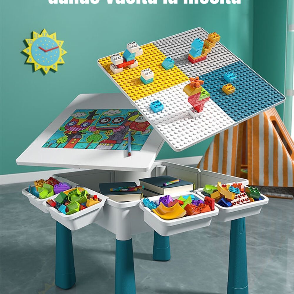 Mesa De Bloques 209 Piezas Y 1 Silla By Lubabycas image number 2.0