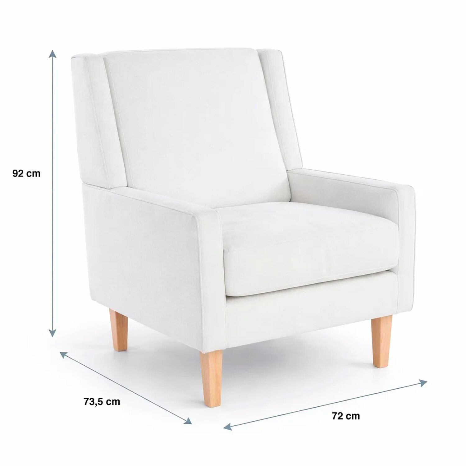 Sill&oacute;n Elegance Home En Tela Beige image number 3.0