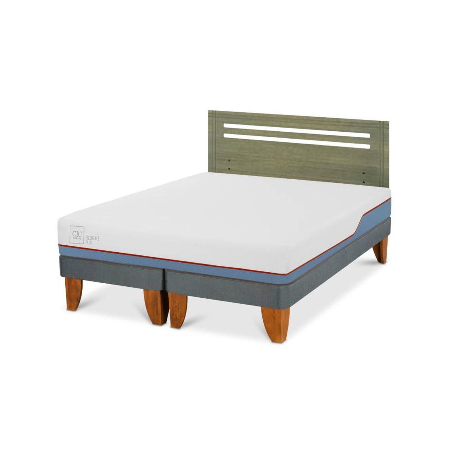 Cama Europea Cic Excellence Plus / 2 Plazas / Base Dividida + Respaldo image number 3.0