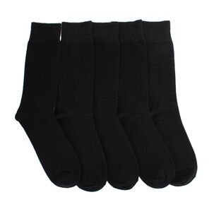 Calcetines Hombre Bata Pack 5 Crew Black Negro