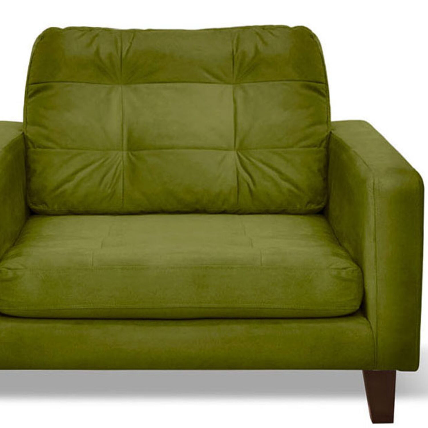 Sofa Napoles 1 Cuerpo Tela Velvet Verde image number 1.0