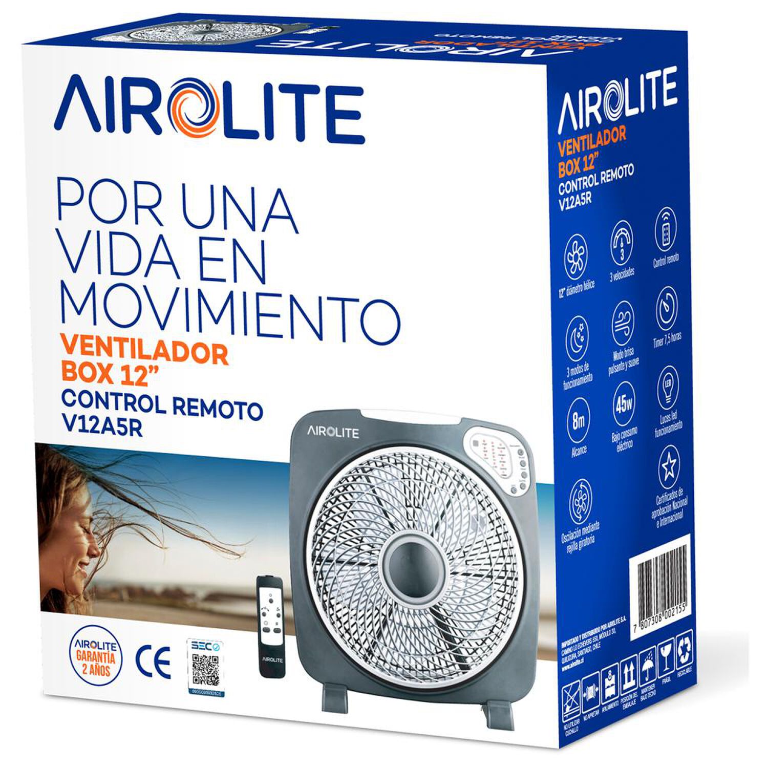 Ventilador Airolite Box V12A5R image number 7.0