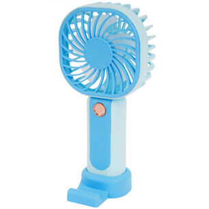 Mini Ventilador De Mano Recargable Con Usb Azul - Ps
