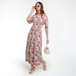 Vestido Largo Sin Mangas Cuello V Mujer Kimera