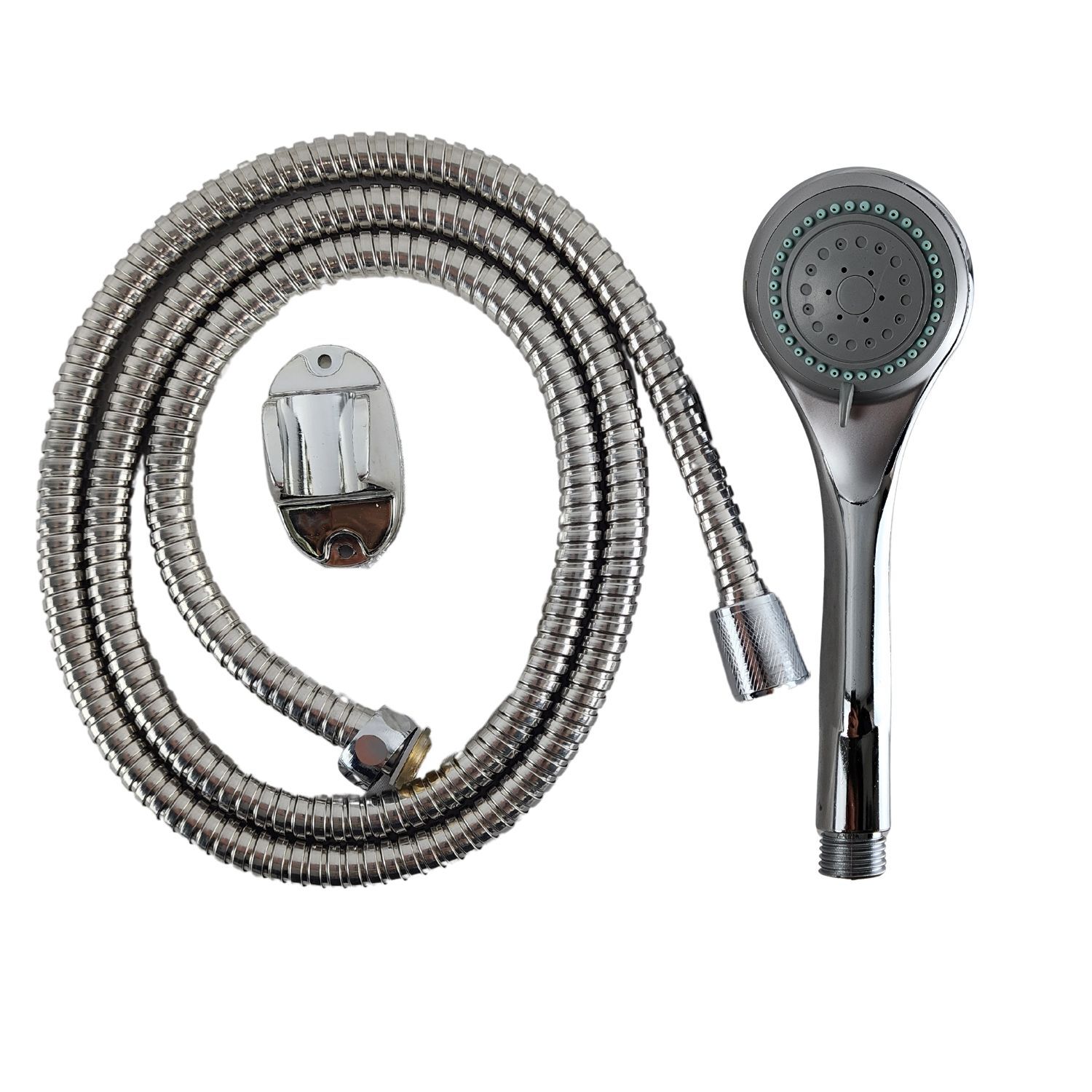 Kit Cabezal Ducha Base Manguera 150cm Regulable Ahorro Agua image number 1.0