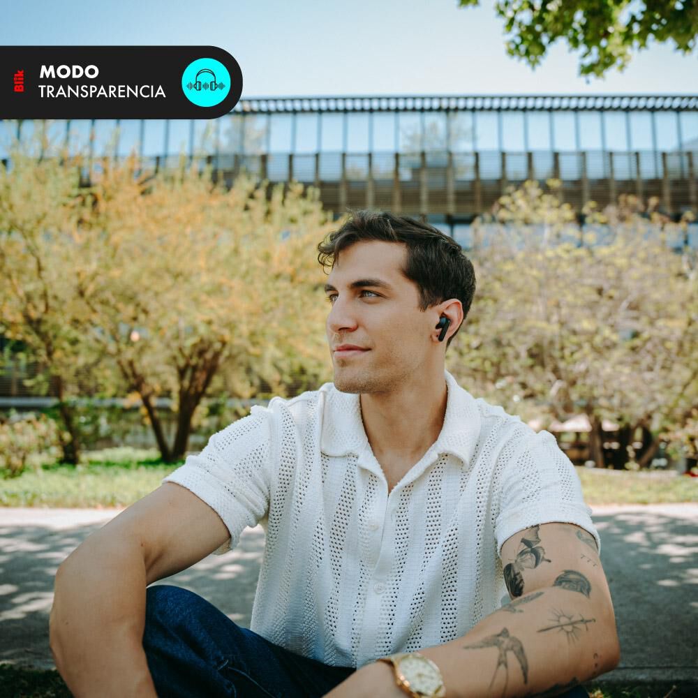 Aud&iacute;fonos Bluetooth Blik Air1000 Negro image number 4.0