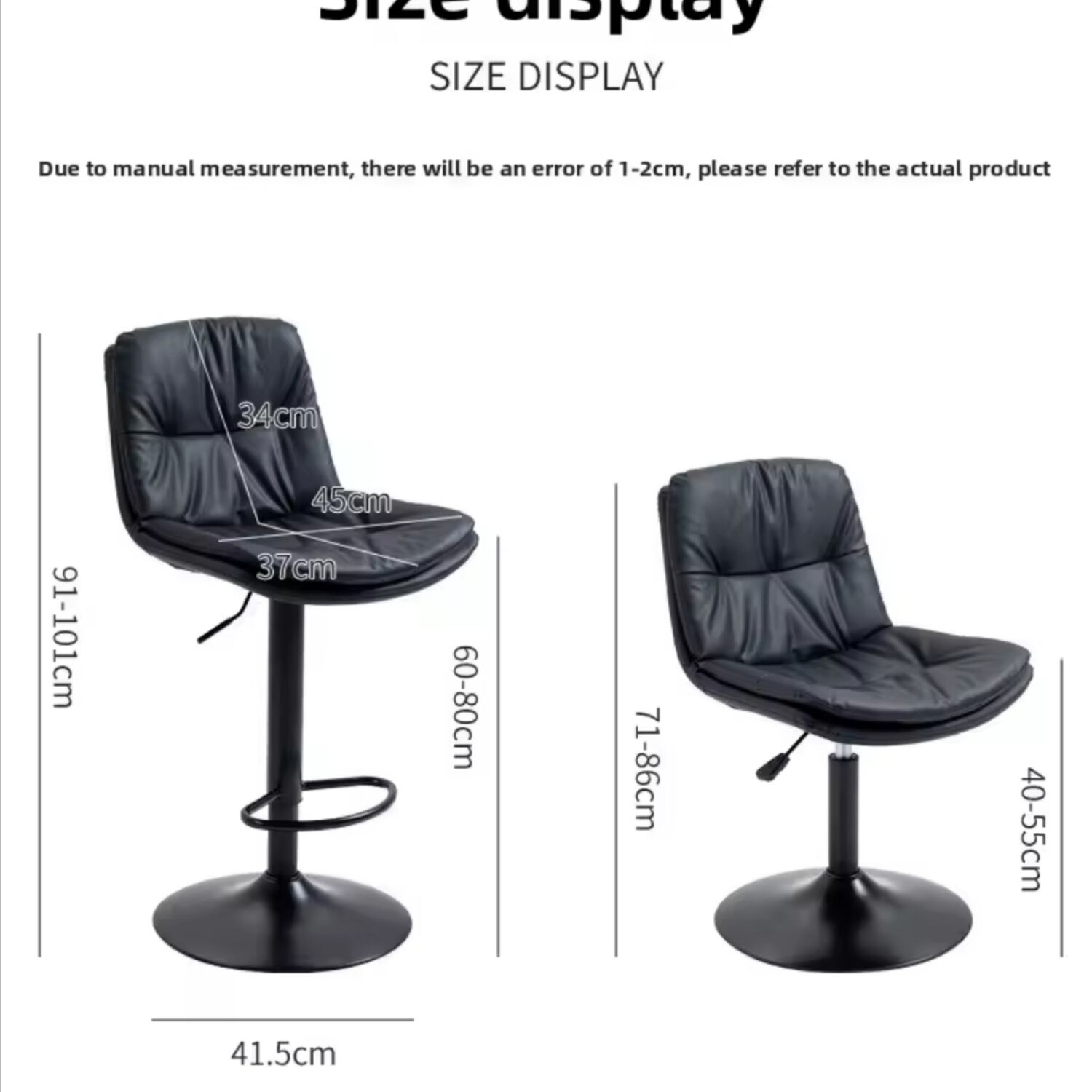 Pack 2 Sillas Bar Nordica Ecocuero Color Blanco image number 2.0