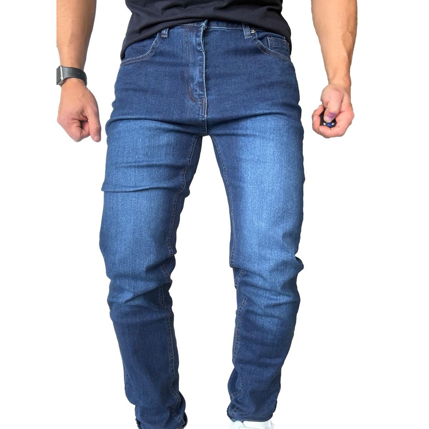 Jeans Elasticados Slim Fit Color Focalizado Semipitillos image number 11.0