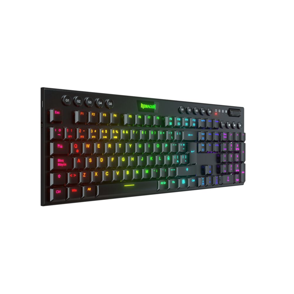 Teclado Gamer Redragon Horus Negro Inalambrico K618rgb image number 2.0