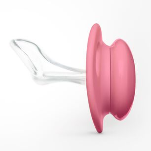 Chupete Dental Tetina Anat&oacute;mica Con Alas +6m Rosado