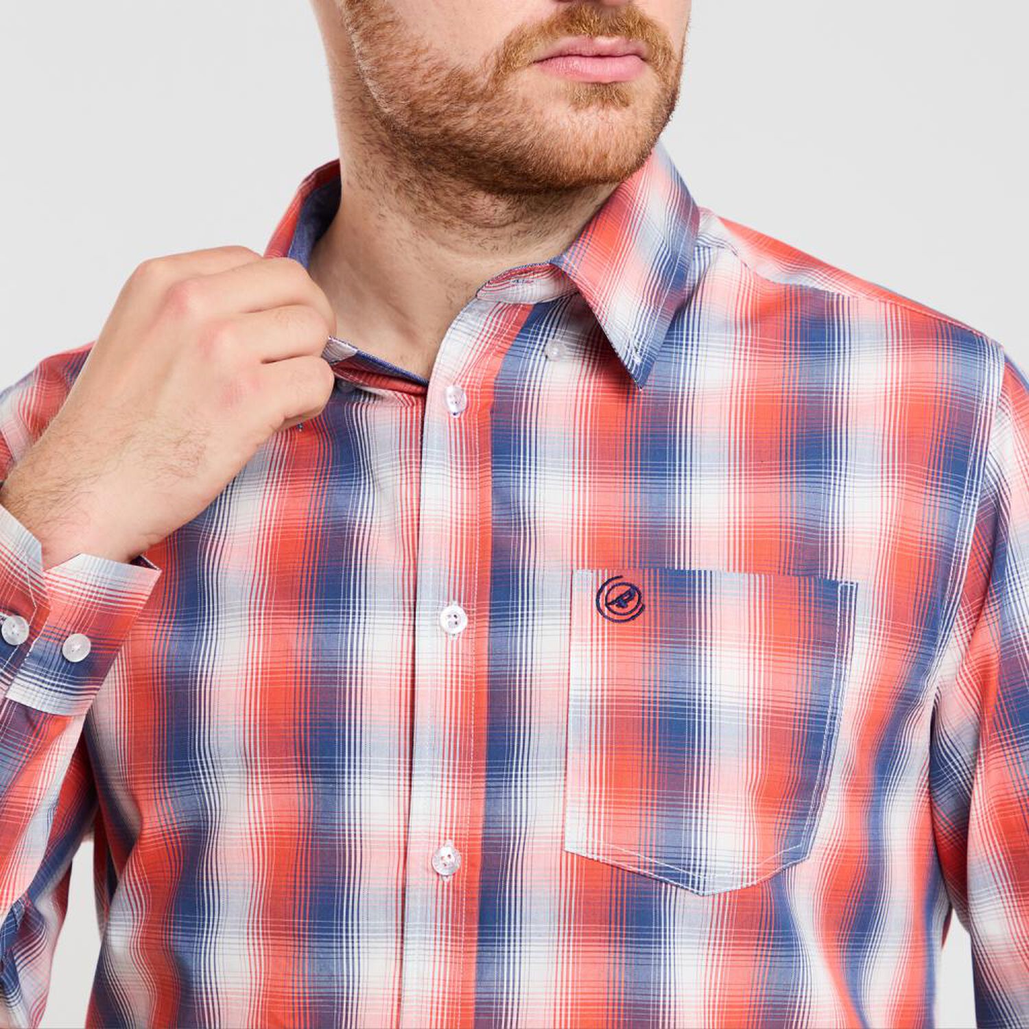 Camisa Cuadrille Regular Manga Larga Hombre Peroe image number 4.0