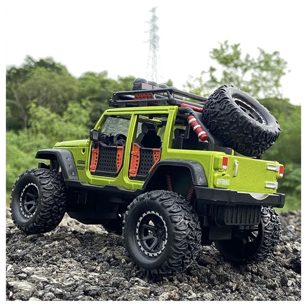 Juguete Auto Jeep Wrangler A Escala 1:24 Verde Infnatil image number 4.0