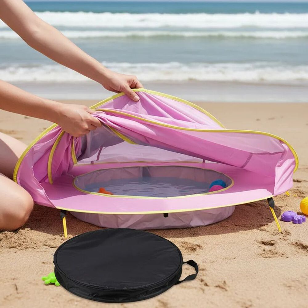 Carpa Ni&ntilde;os Piscina Plegable Playa Verano Color Rosa image number 3.0