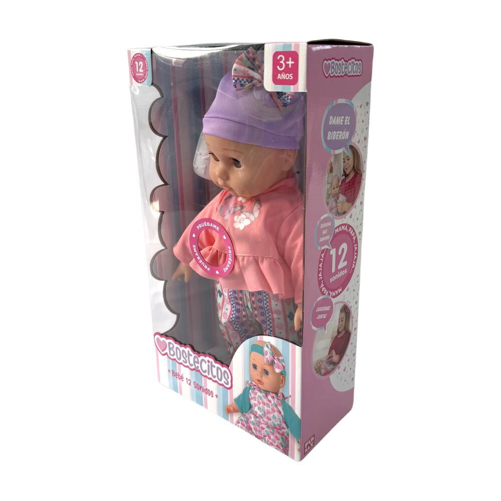 Muñeca Baby Doll Bostecitos Cuerpo Blando 12" Llorón Ass image number 8.0