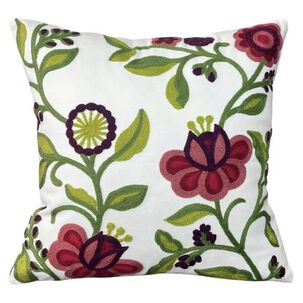 Funda Bordada Para Cojin 45x45cm Cierre Oculto Algodon