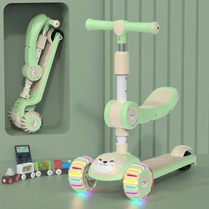 Scooter Plegable Monopatin Ajustable Con Luces Led