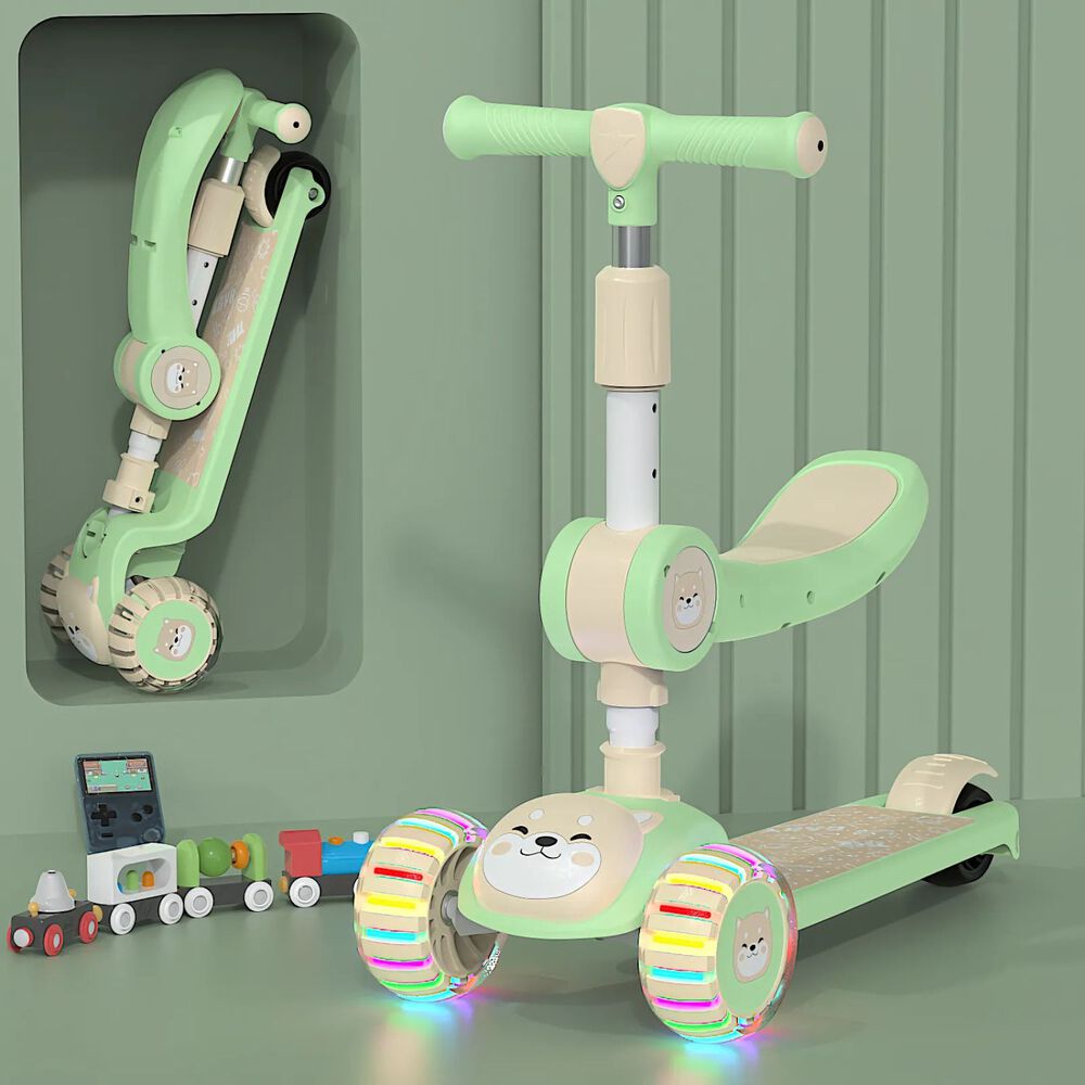 Scooter Plegable Monopatin Ajustable Con Luces Led image number 1.0