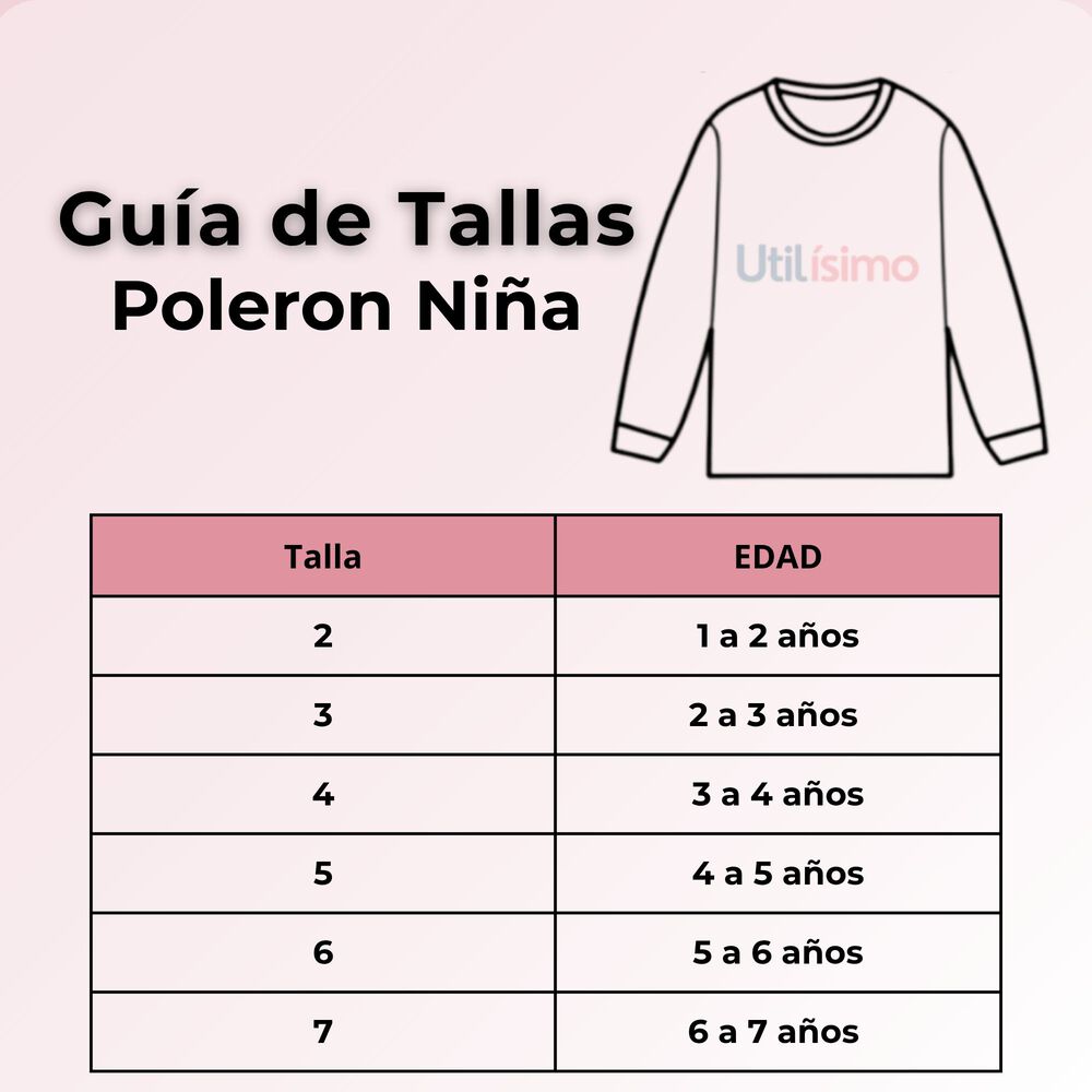 Polerón Niño Manga Larga 100% Algodón Rosa Mariposa image number 2.0