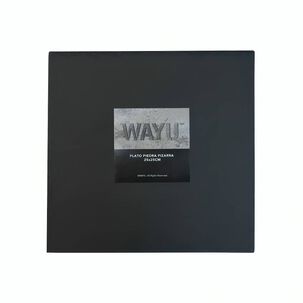 Plato Cuadrado Piedra Pizarra 25 Cm Wayu